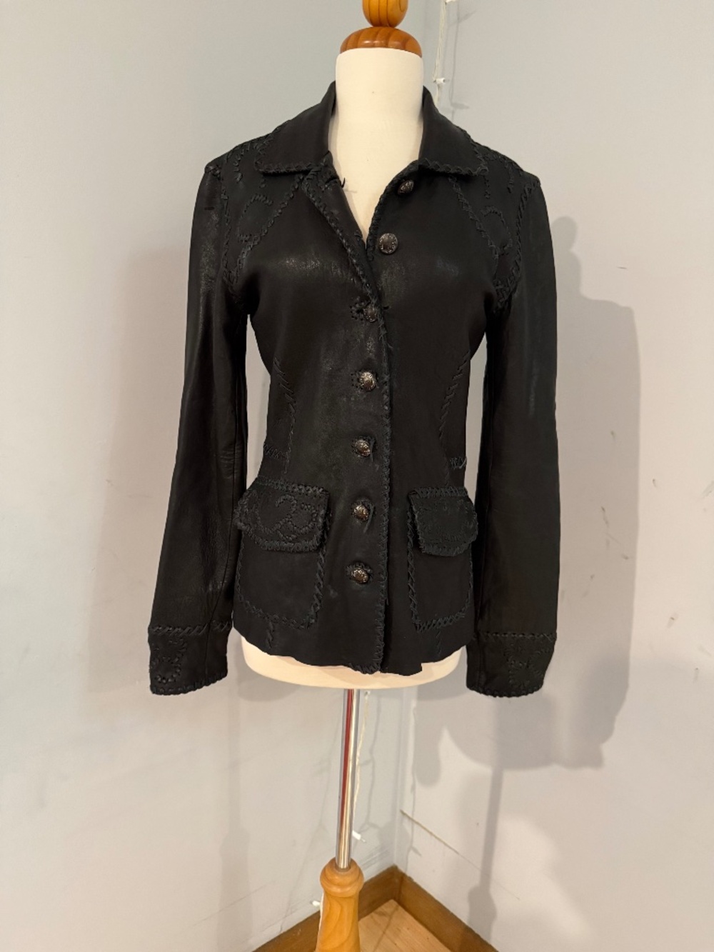 Beautiful Stitch's black leather jacket
